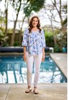 CASA TOP - aztec blue